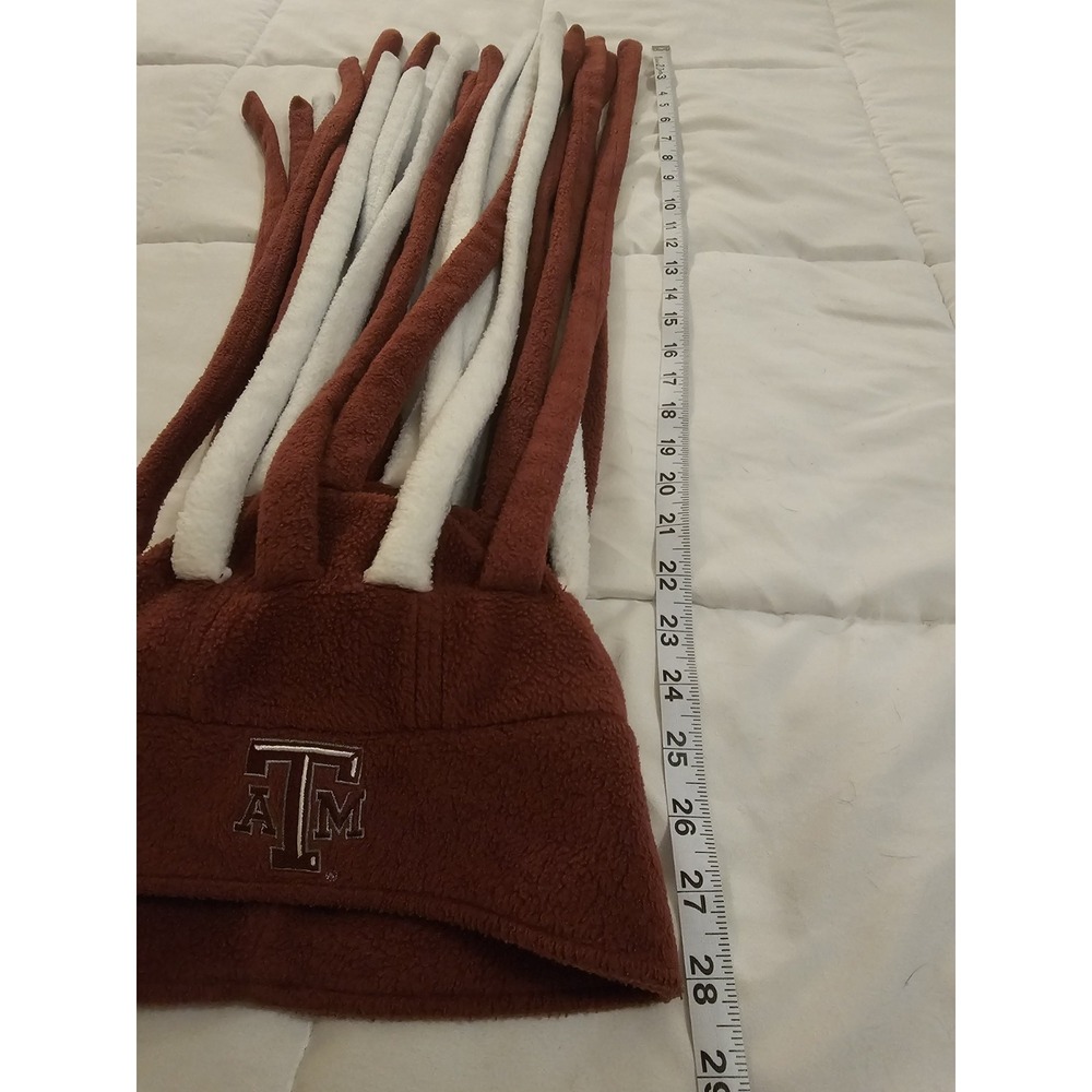 Texas A&M Aggies Fleece Dreadlock Hat Wig Maroon White One Size‎ NCAA - Picture 3 of 7
